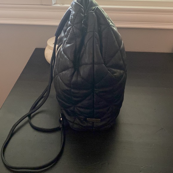 Drawstring soft leather backpack purse - Picture 2 of 9